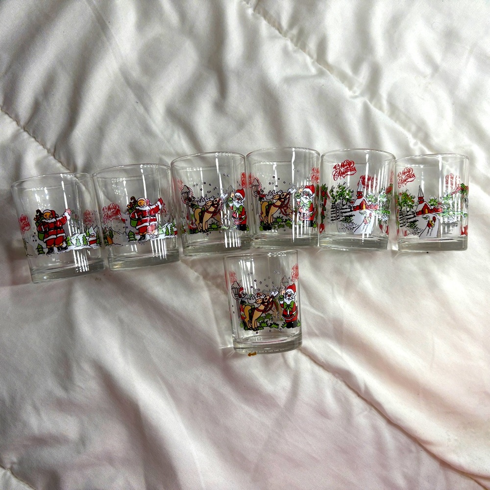 Vintage Christmas shot cup Santa Claus party